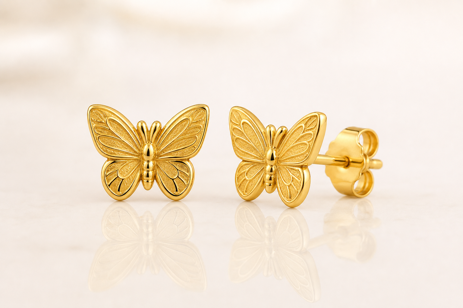 Butterfly Gold Studs